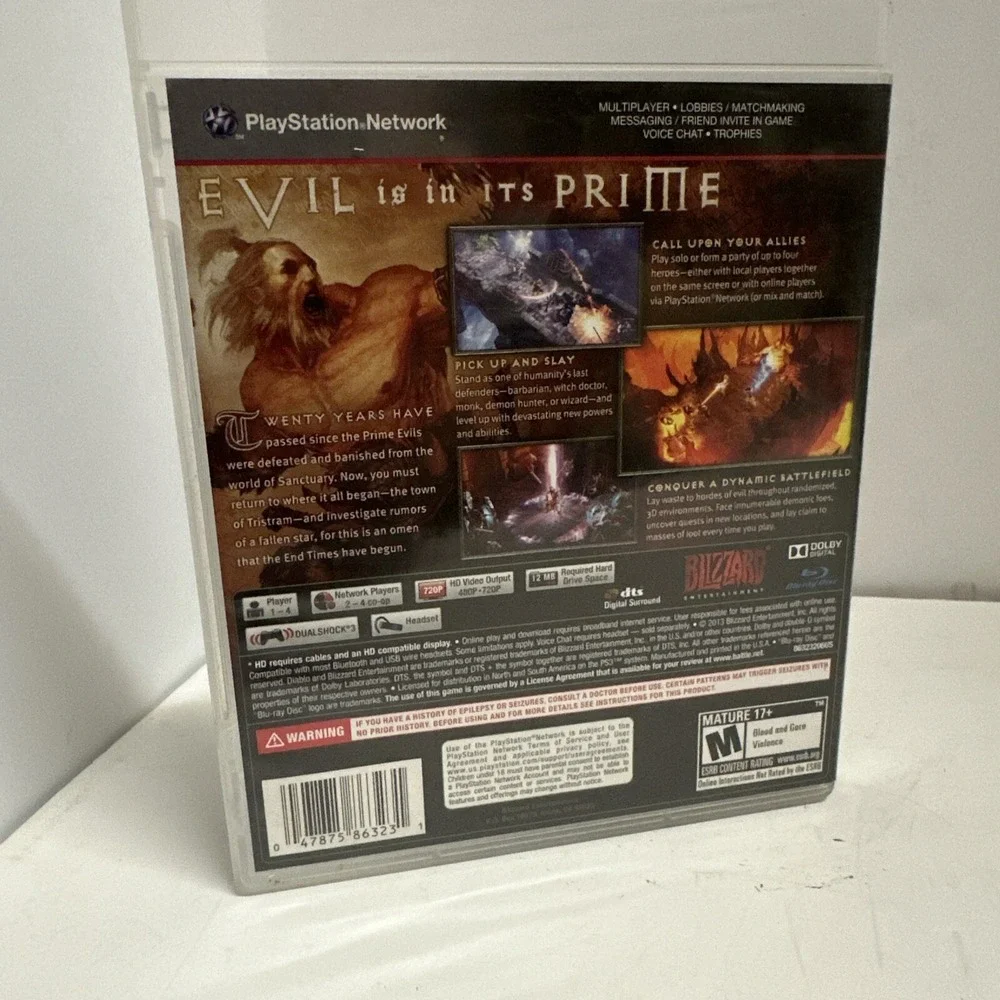 Diablo III 3 PS 3 PS3 Blizzard Entertainment RPG Infernal Helm Bonus